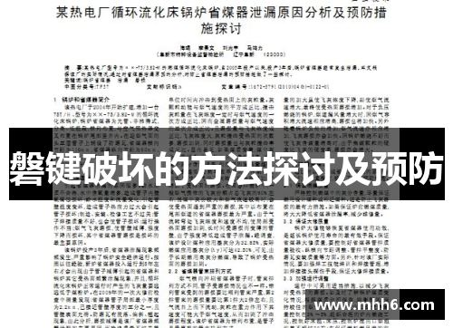 磐键破坏的方法探讨及预防